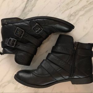 Aldo Leather Black Booties